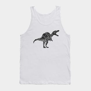 Spinosaurus dinosaur black and white Tank Top